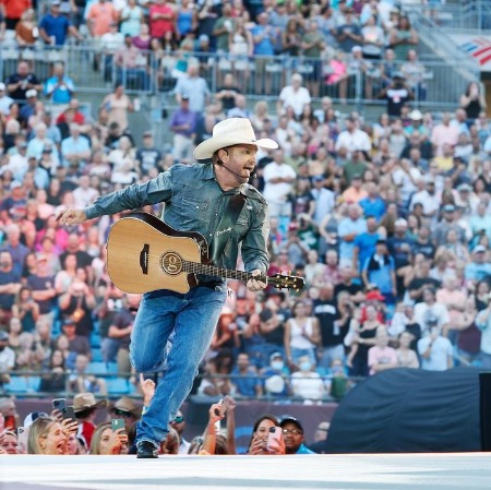 Garth Brooks during his concert at Bank of America Stadium. 